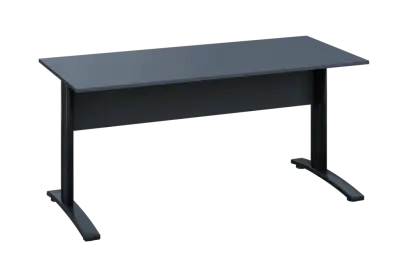 EPK 17 - 16 stůl kancelářský, kovová podnož černá, deska 18 mm, široký 1600 mm, antracit